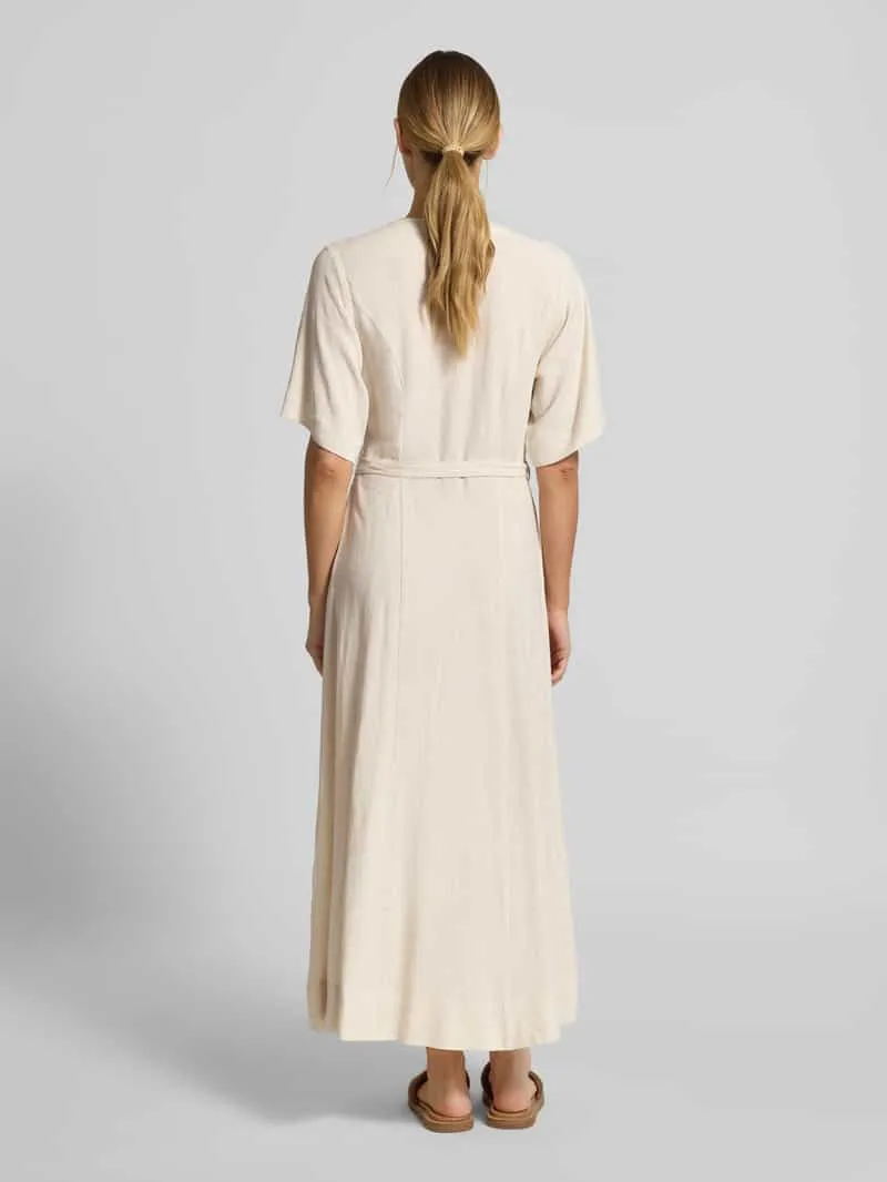 Selected Slfviva linnen jurk beige, foto 3
