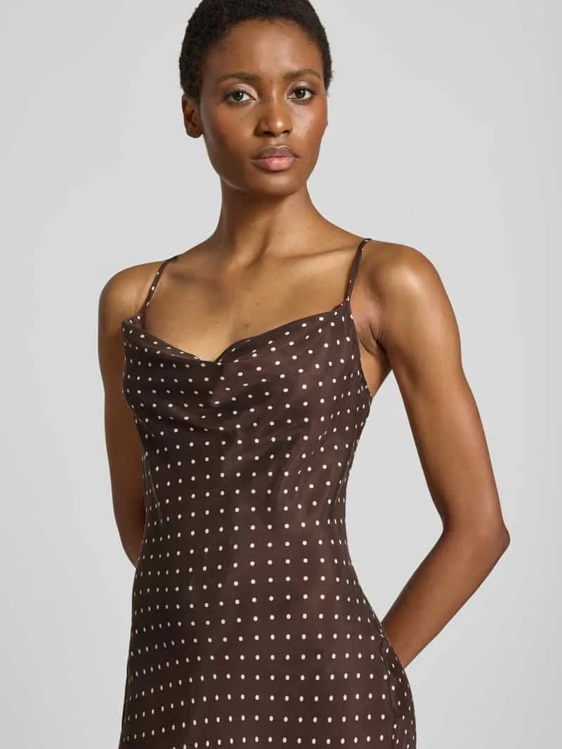 Guess Midi-jurk van lyocellmix met viscose, model 'Lina' chocoladebruin, foto 2