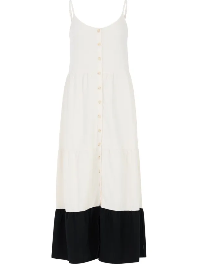 Protest Prtthecia – A-lijn jurk Dames – Verstelbare bandjes – Zomerjurk – Maxi jurk True Black