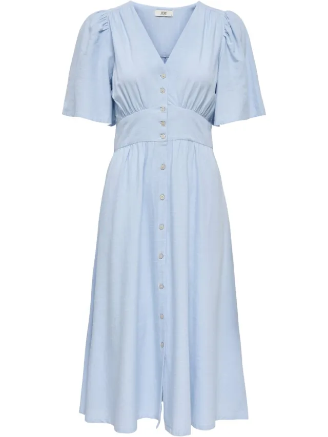 Only JDYNORA 2/4 MIDI DRESS WVN NOOS - Dames - Jurk Chambray Blue