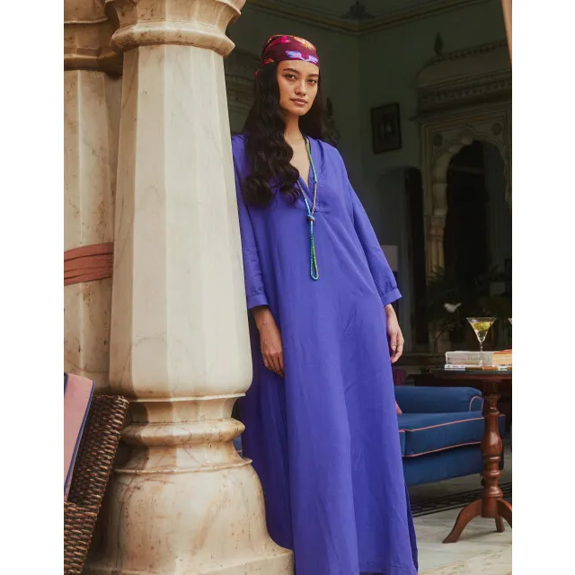 Oilily Darshik maxi jurk blauw, foto 3