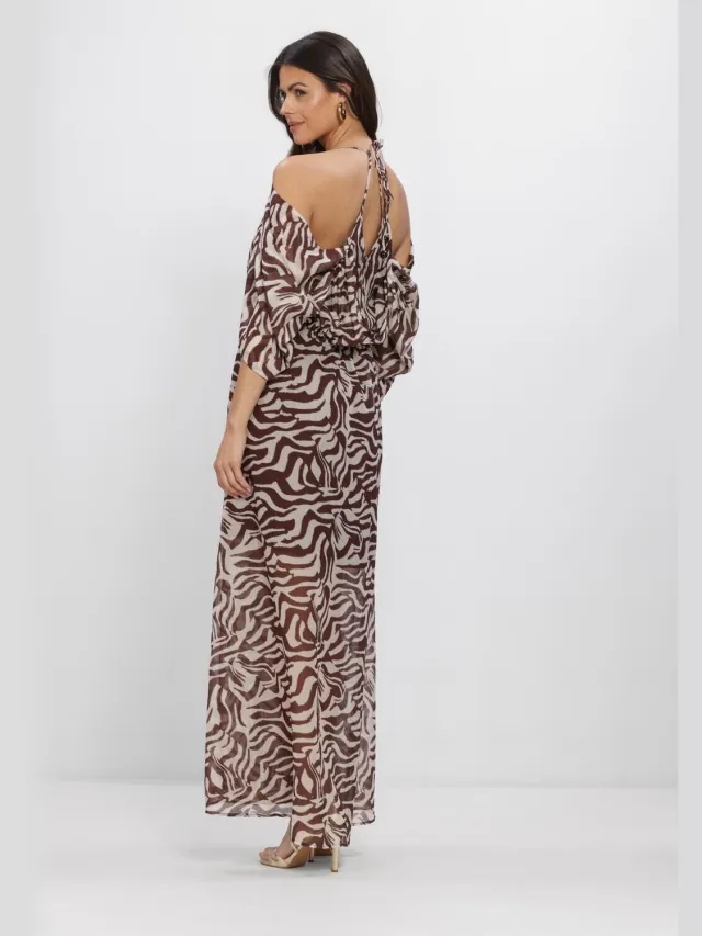 DANTE6 Dames Jurken Rosafiere Printed Maxi Dress - Bruin