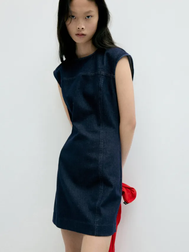 Mango korte spijkerjurk - donkerblauw Dark Blue Denim