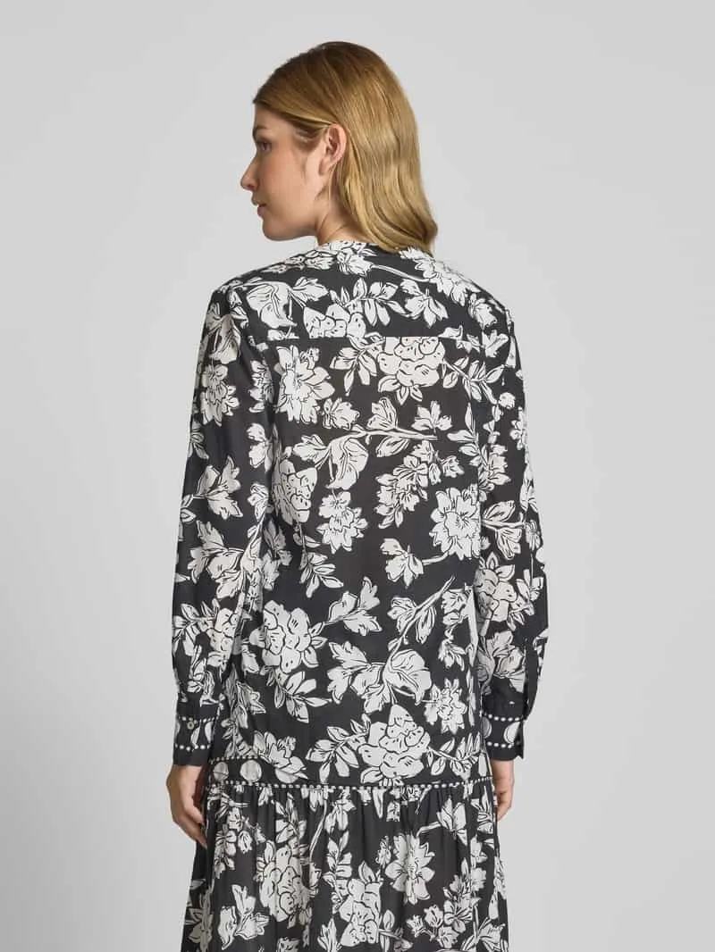 Emily Van den Bergh Blouseshirt met V-hals zwart, foto 3