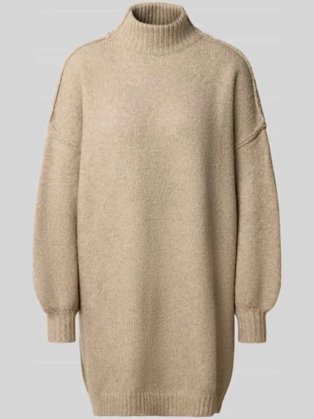 Apricot Tricotjurk met opstaande kraag en overgesneden schouders offwhite, foto 2