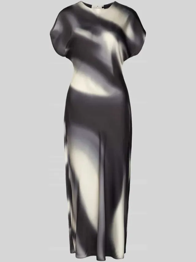 someday. Maxi-jurk met ronde hals Model 'QUIMMA' zwart, foto 2