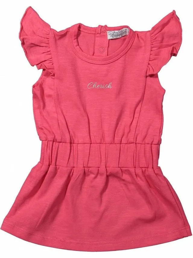 Dirkje kinderkleding Dirkje roze meisjes jurk Cherish - 80