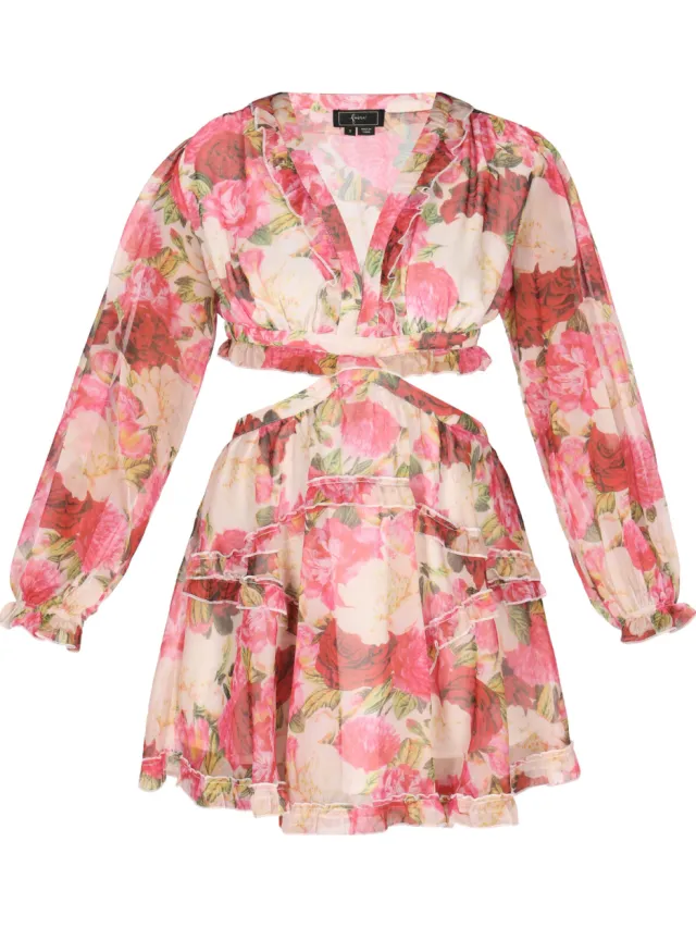 Faina Jurk Dames Roze Veelkleurig, foto 2