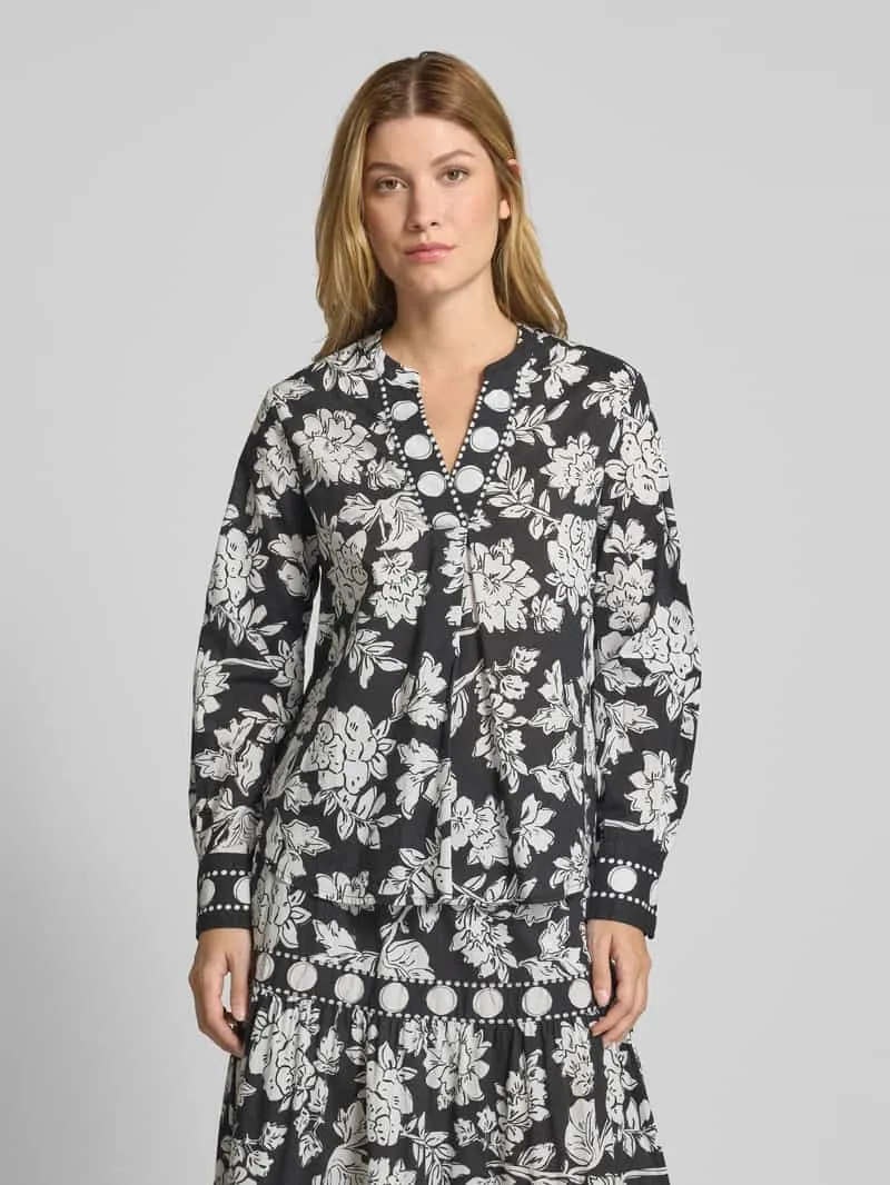 Emily Van den Bergh Blouseshirt met V-hals zwart, foto 4
