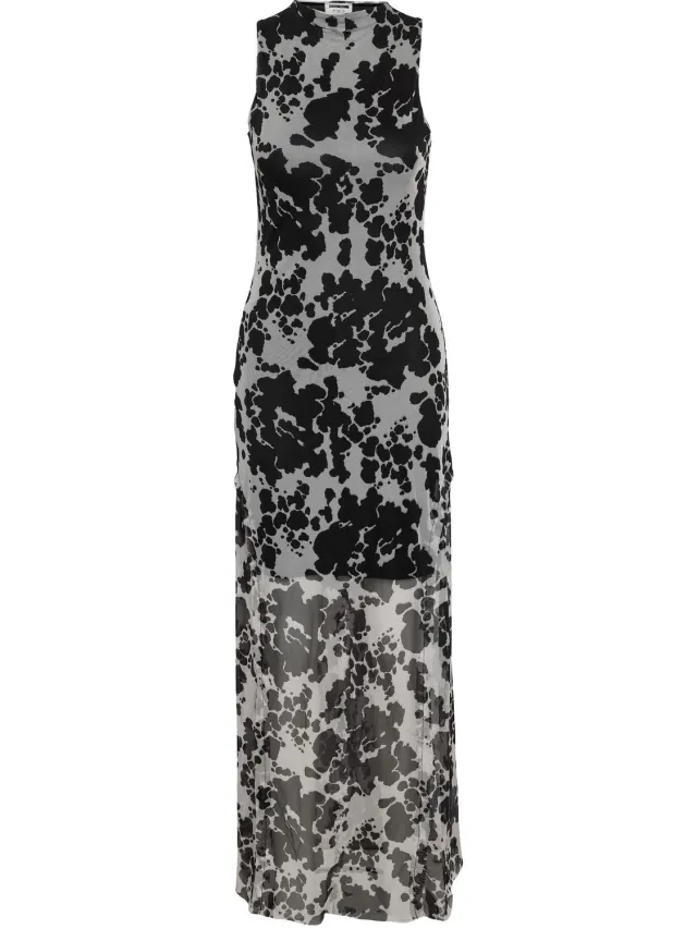 Noisy May Mouwloze jurk NMMARIKA MAXI MESH Black
