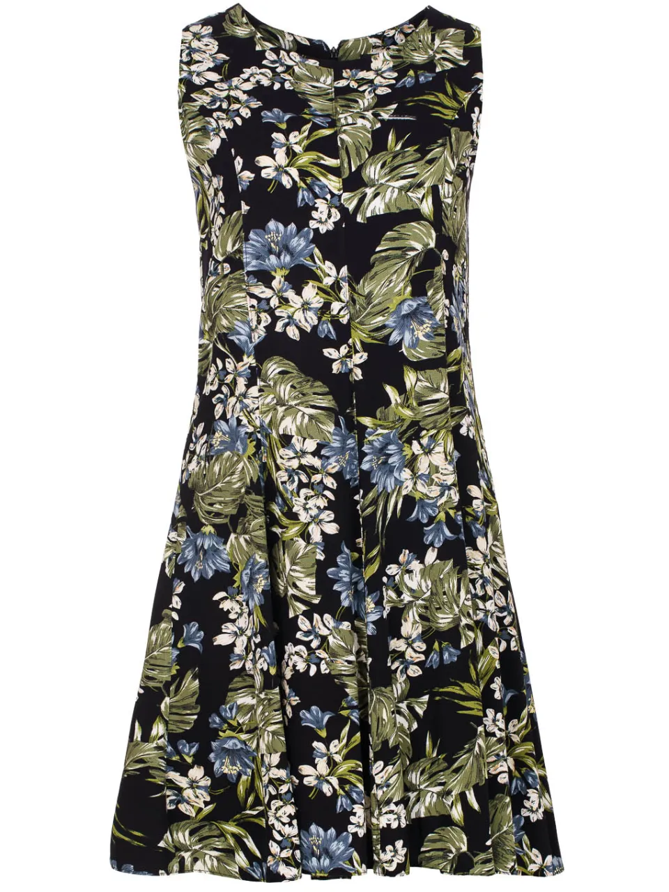 Conquista Olijf Bloemen Cloche Jurk, foto 2