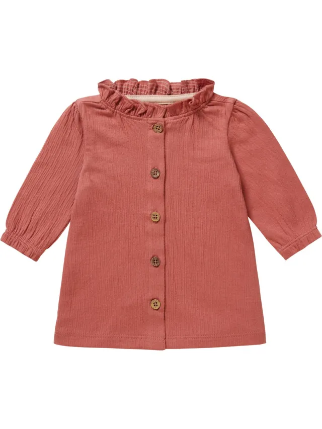 Noppies Girls Dress Covington long sleeve Meisjes Jurk - Brick Dust
