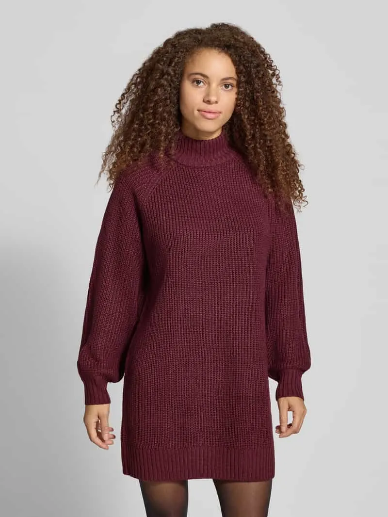 Noisy May Tricotjurk met opstaande kraag model 'TIMMY' Aubergine