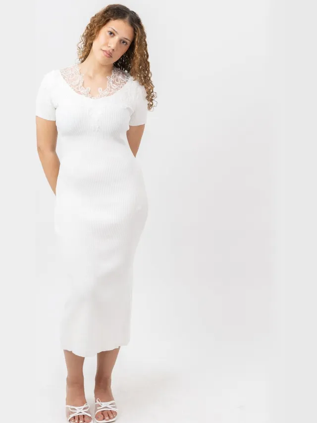 Elara Maxikleid Weiß