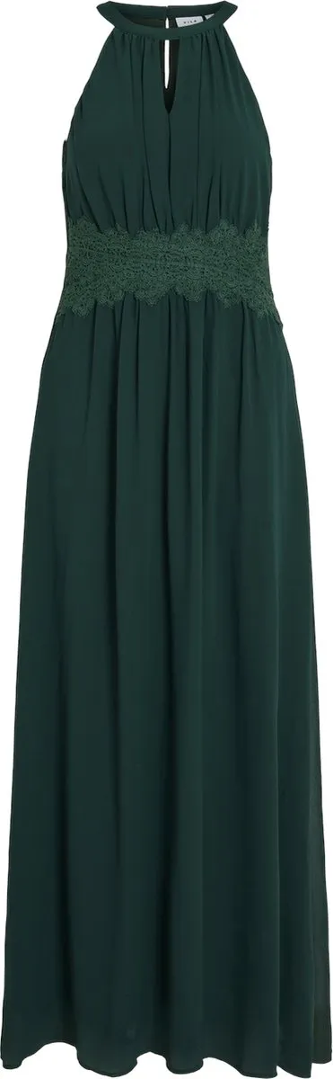 Vila Maxi jurk VIMILINA halter Scarab / Detail Elastic