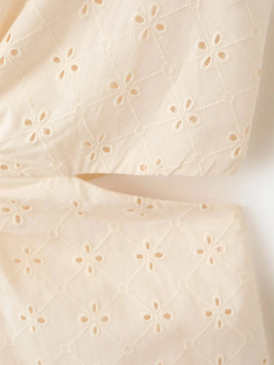 Mango broderie midi jurk - ecru, foto 6