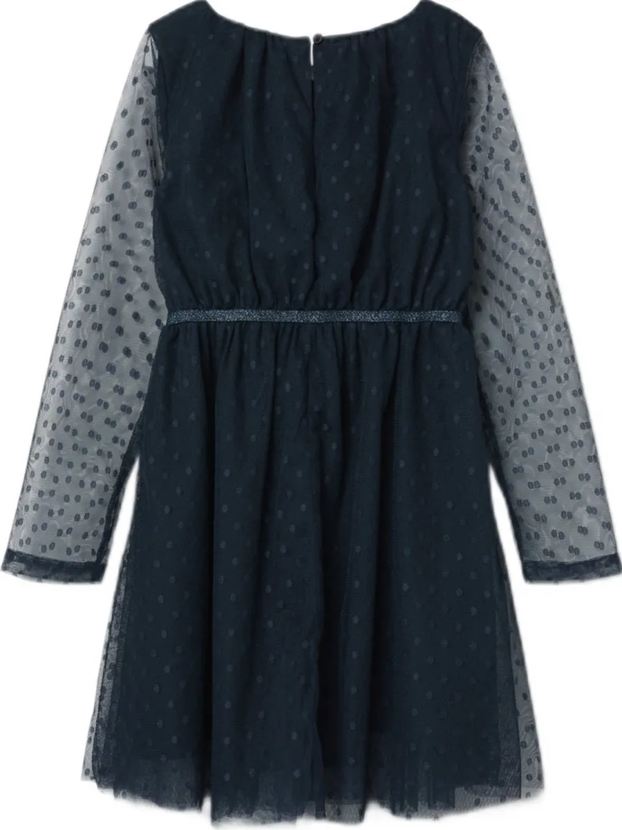 NAME IT semi-transparante jurk donkerblauw, foto 5