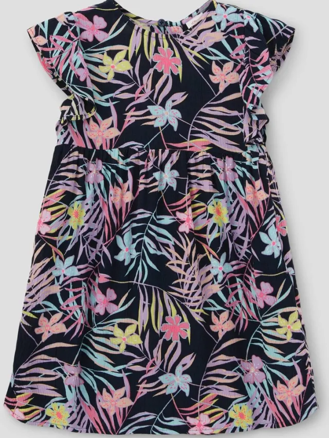 S.Oliver female - Jurk met gekreukte look navy