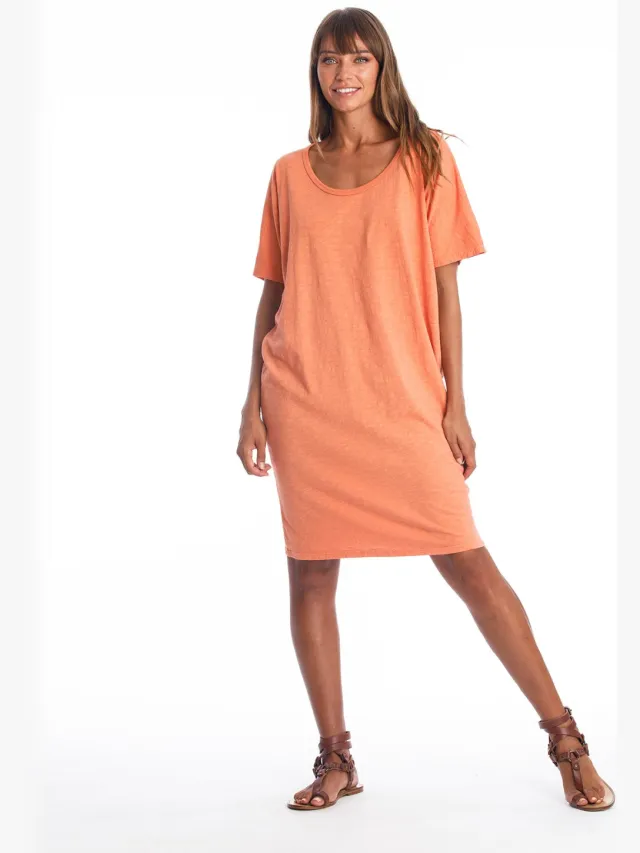 RAVENS VIEW IBIZA dames vegan Jurk Jane Abrikoos Oranje