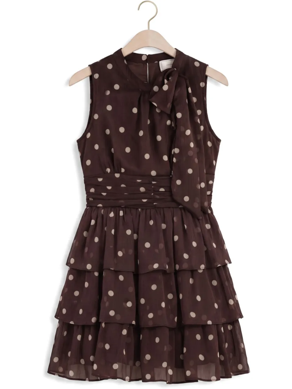 NEO NOIR Dames Jurken May Big Dot Dress - Bruin, foto 2