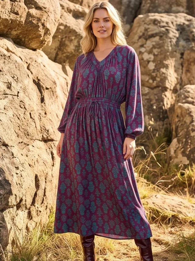 Didi Dames Dress Eternity Red Gloom print