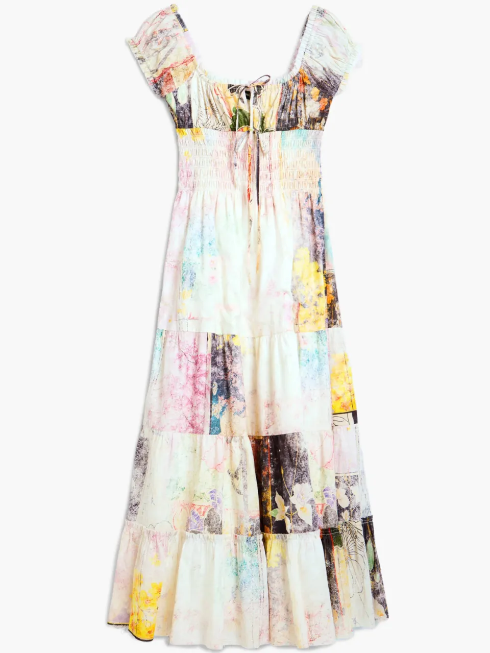 Desigual off shoulder midi jurk met print - meerkleurig multi, foto 2