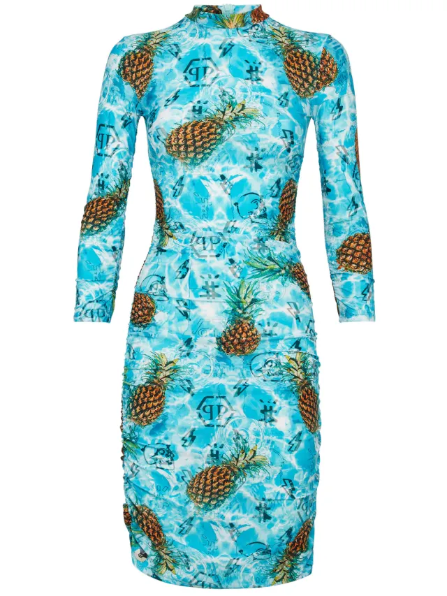 Philipp Plein Korte Jurk Pineapple Skies veelkleurig, foto 2