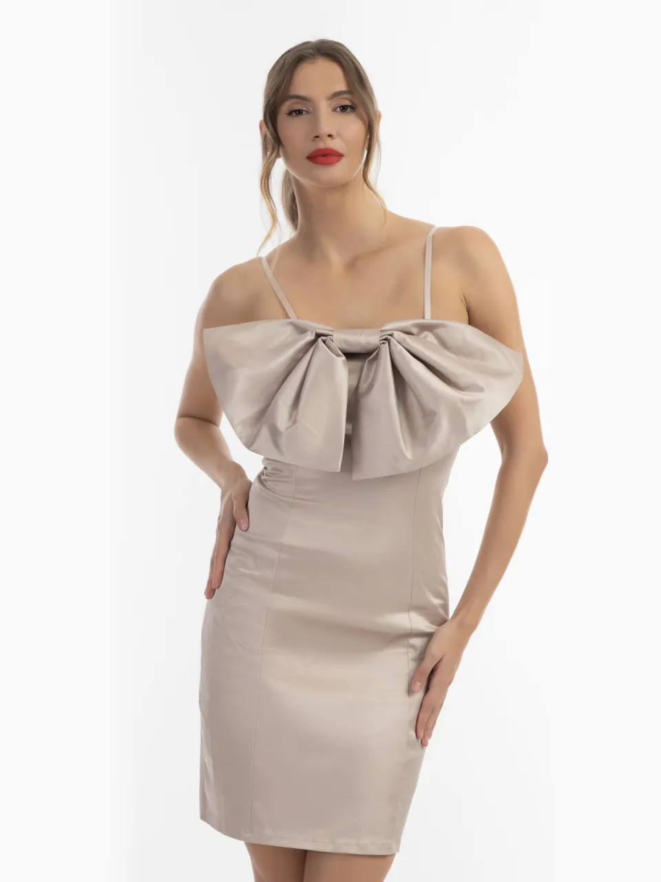 Faina slipdress mini beige, foto 2