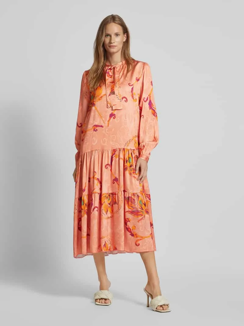 miss goodlife Midi-jurk van viscose in laagjeslook Abrikoos