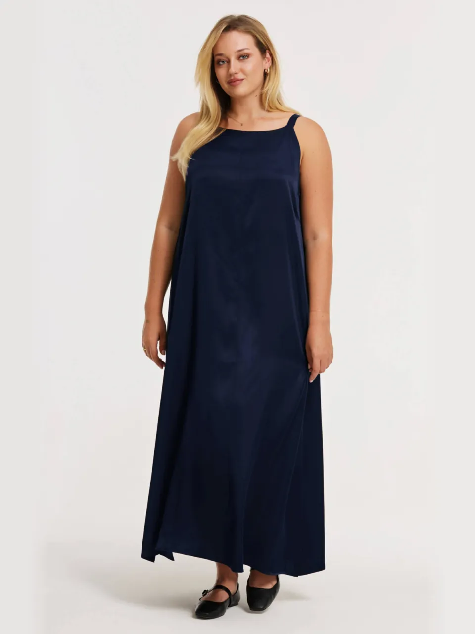 Yoek Morning Muse A-lijn jurk donkerblauw
