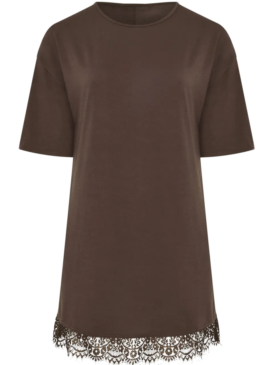 Limited Collection Bruine Minijurk Met Kanten Afwerking, foto 2