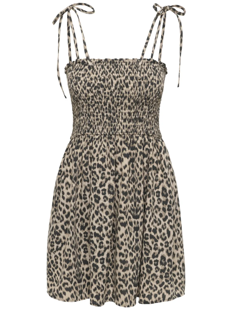 Only mini jurk met panterprint zwart, foto 2