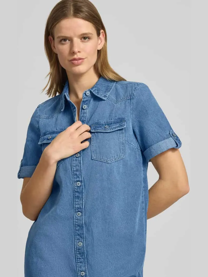 Only Nauwsluitende spijkerjurk van Mix van katoen en viscose Model 'LISA' jeansblauw, foto 4