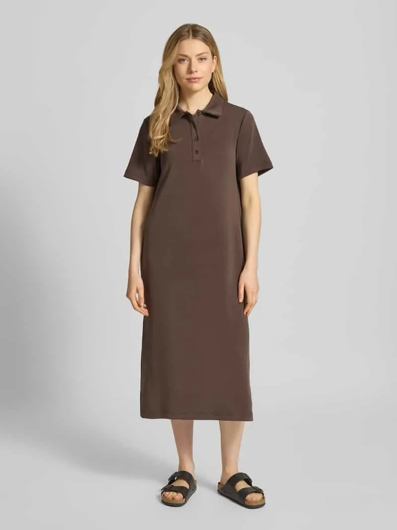 My Essential Wardrobe Polojurk met knoopsluiting model 'Helle' Taupe