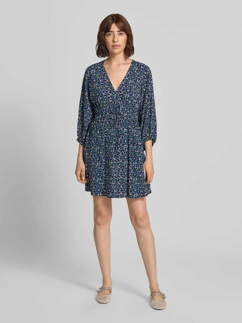 Gap mini-jurk van pure viscose met een florale all-over print blauw, foto 5