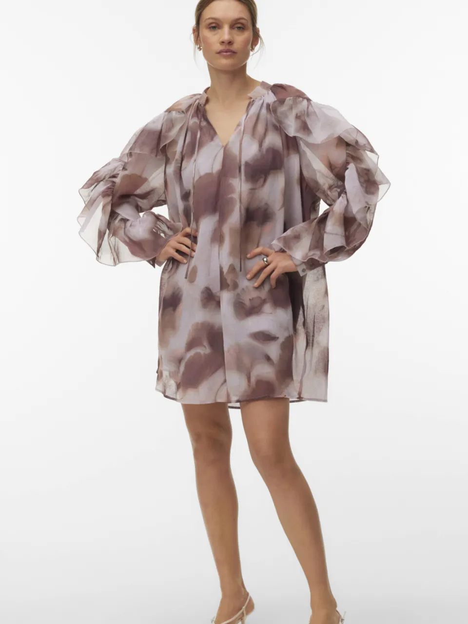 Vero Moda x Noor de Groot A-lijn jurk roze, foto 5