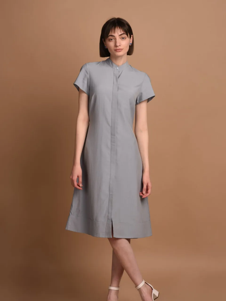 AYANI dames vegan Blousejurk Melanie Lichtblauw, foto 2