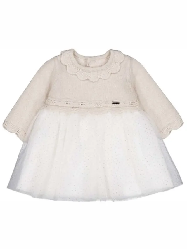 Mayoral tule baby jurk Goud