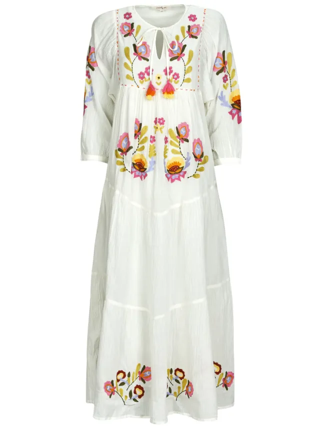 Derhy Lange Jurk Derhy CLAIRE ROBE Wit