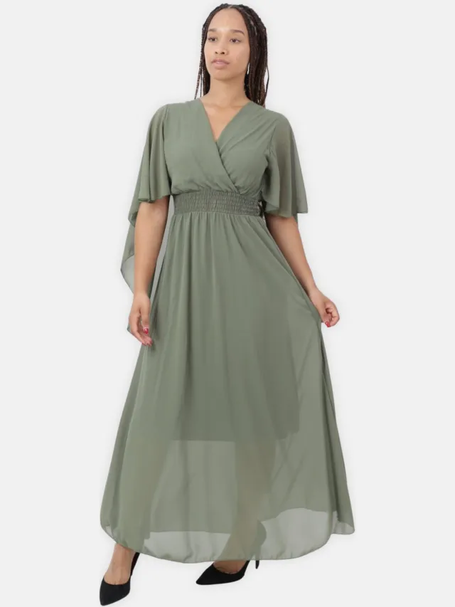 Elara Maxikleid Khaki