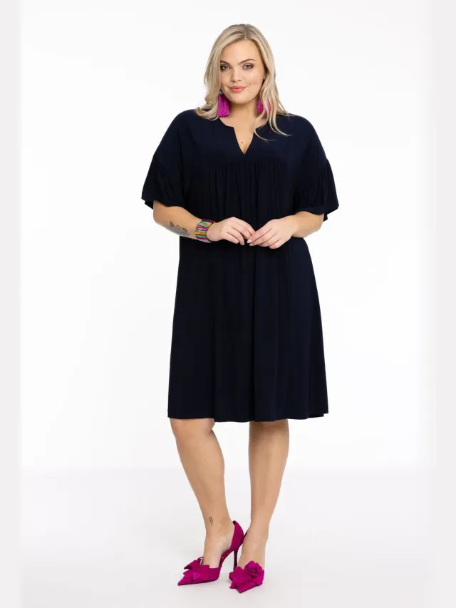 Yoek Jurk geplooid | Blauw, foto 2