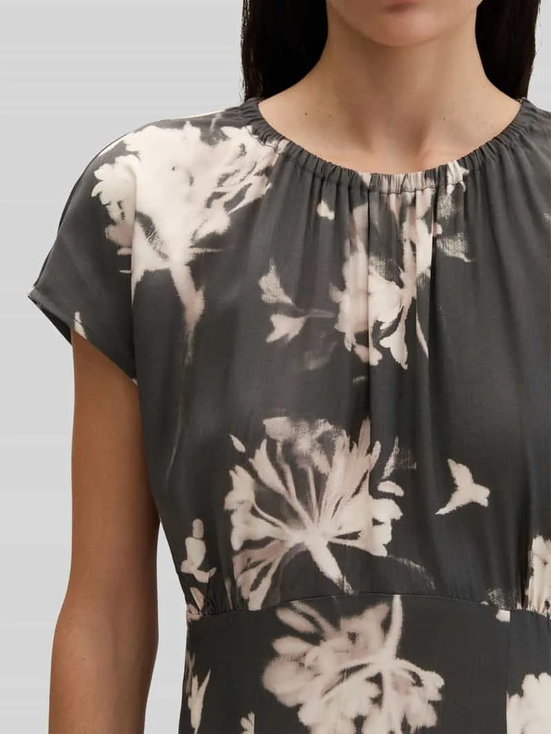 Marc O'Polo Vloeiende midi-jurk van pure viscose middengrijs, foto 3