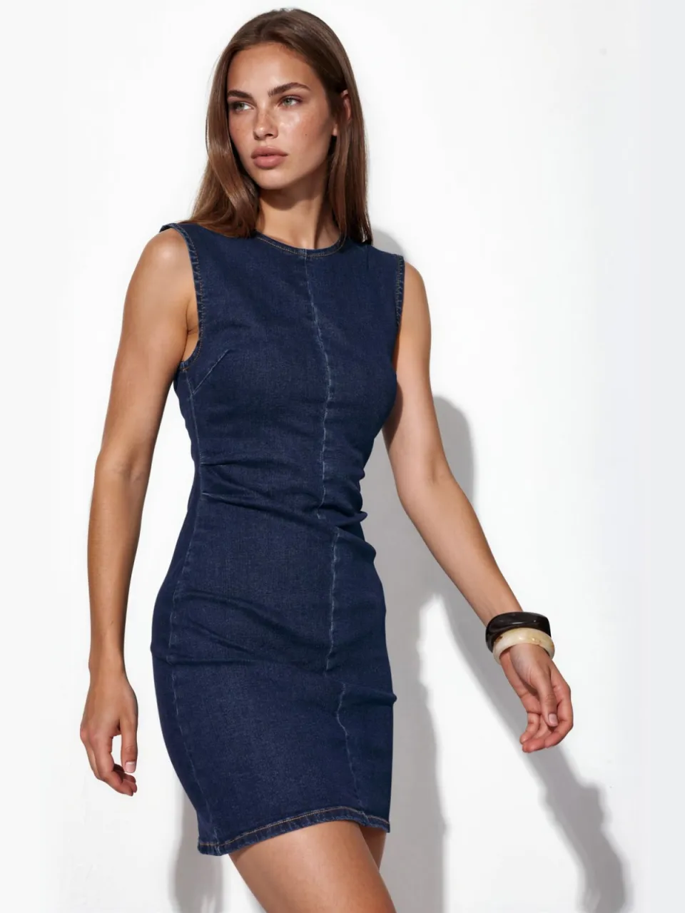 Hiccup Denim Mini Jurk Donkerblauw