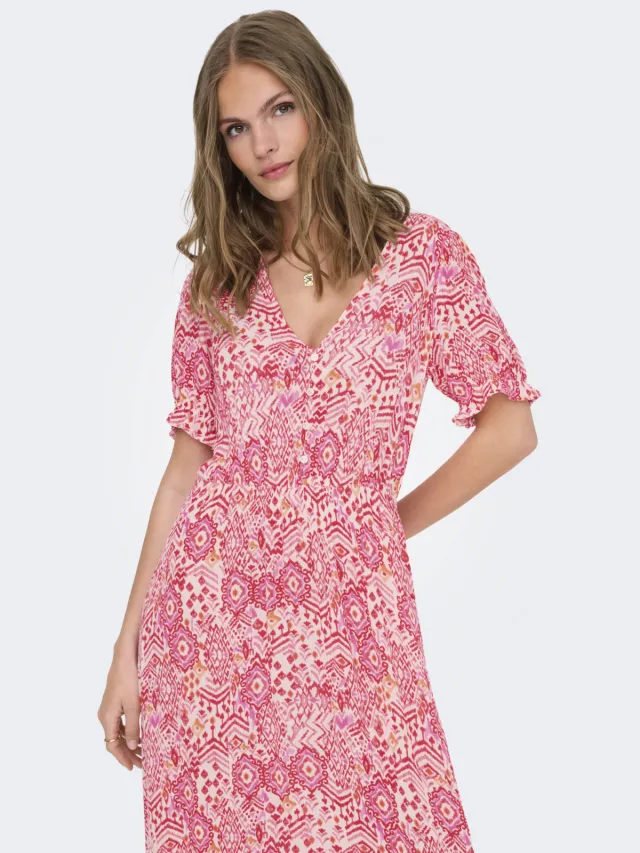 Only maxi jurk roze, foto 3