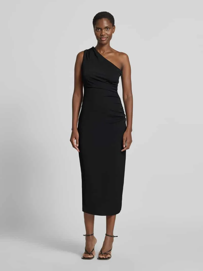 Jake*s Cocktail Nauwsluitende cocktailjurk met one-shoulder Zwart