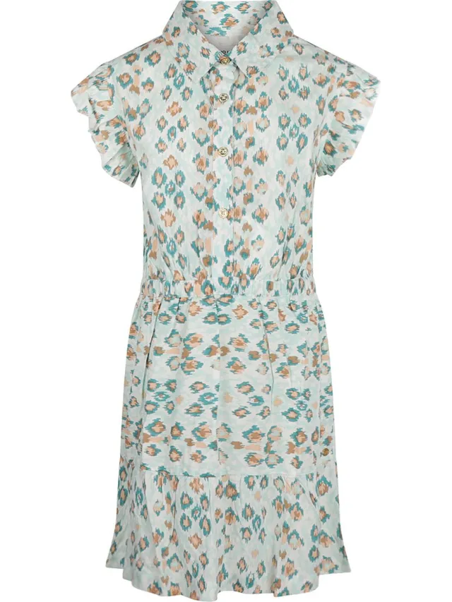 No Way Monday R-girls 4 Meisjes Jurk - Light aqua