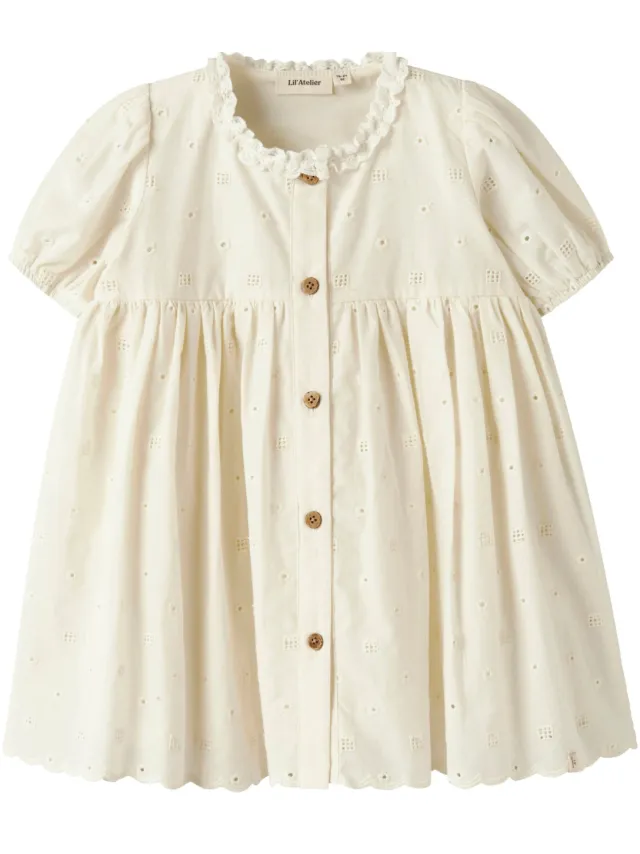 Lil' Atelier MINI A-lijn jurk wit Offwhite