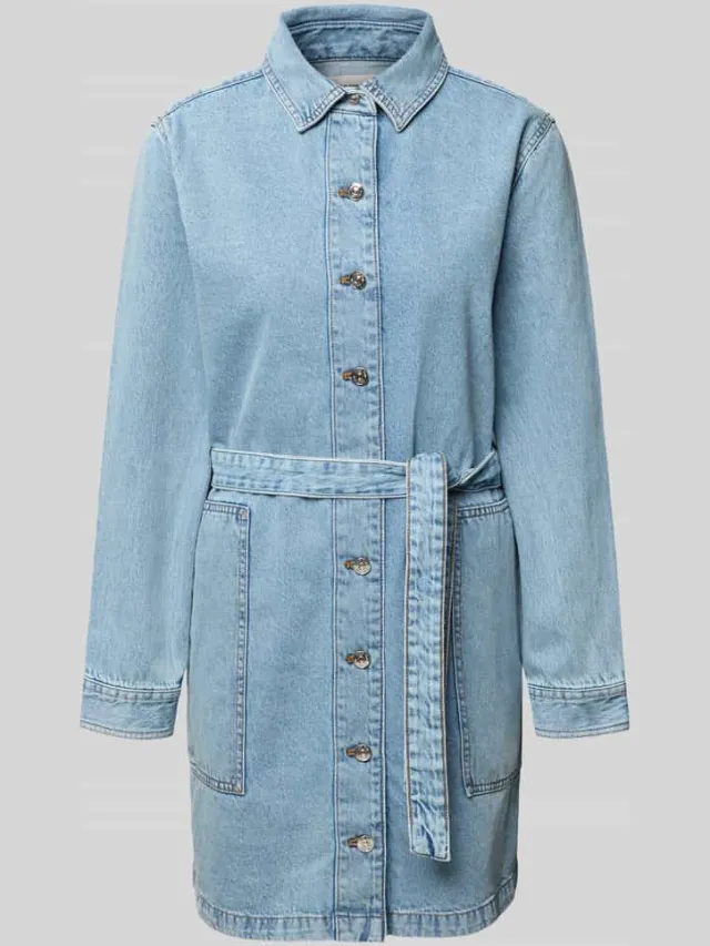 Calvin Klein Mini-jurk in Denimlook met platte kraag, foto 2