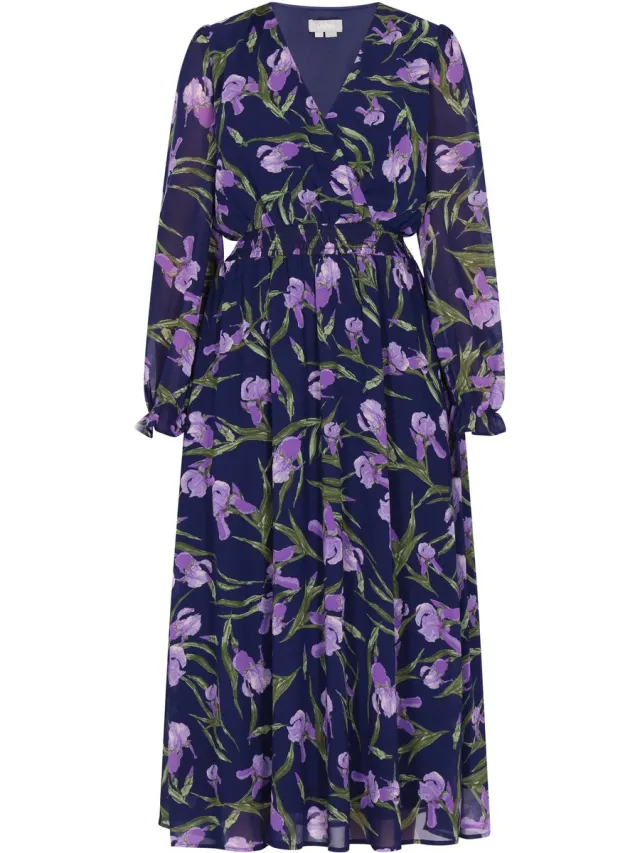 Usha Jurk Blauw Veelkleurig