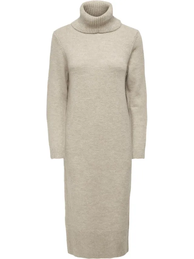 Only Gebreide jurk ONLBRANDIE Lange jurk Pumice Stone